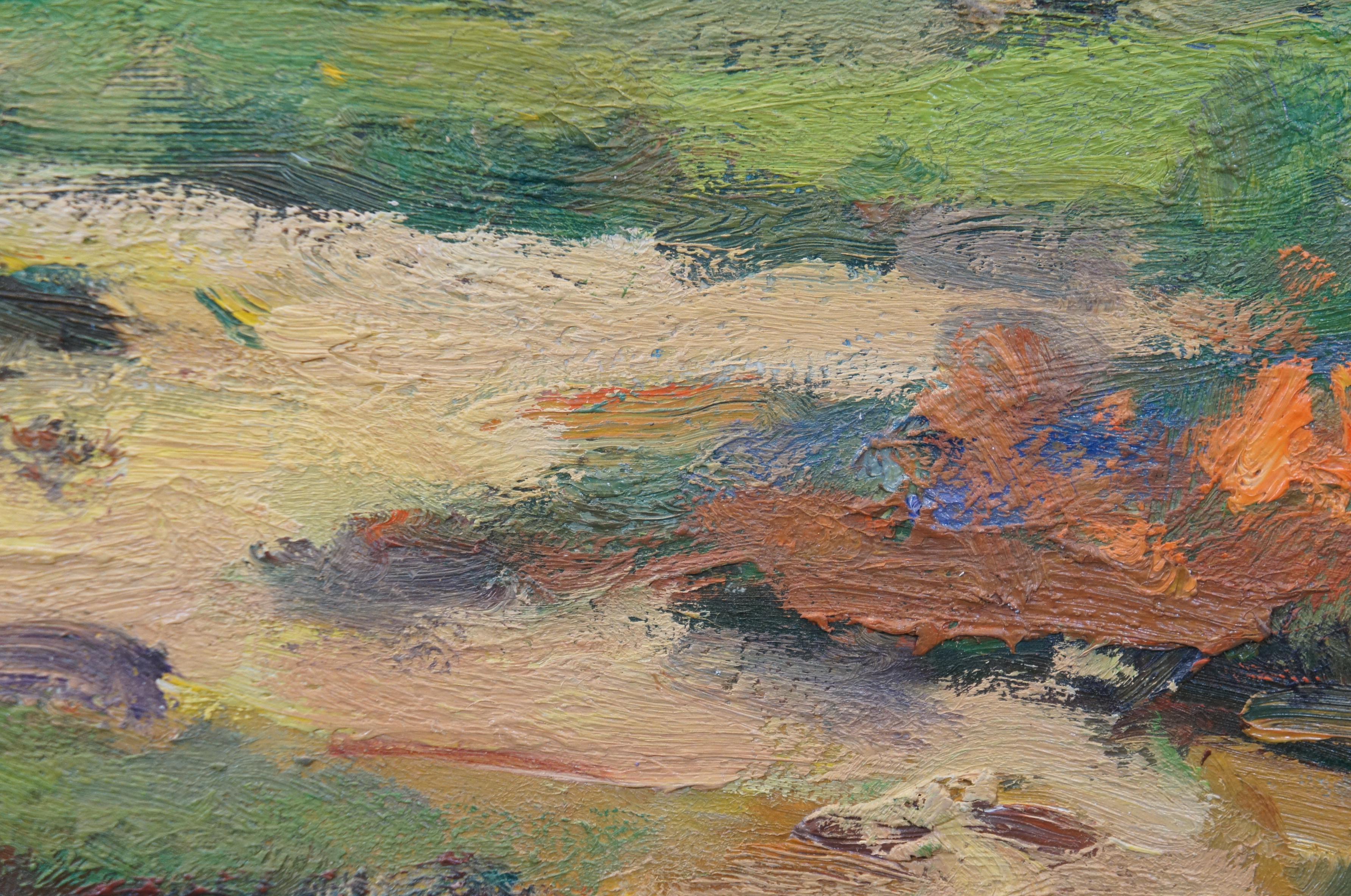 Herbstbaum-Gebirge-Landschaft Ölgemälde auf Leinen 45