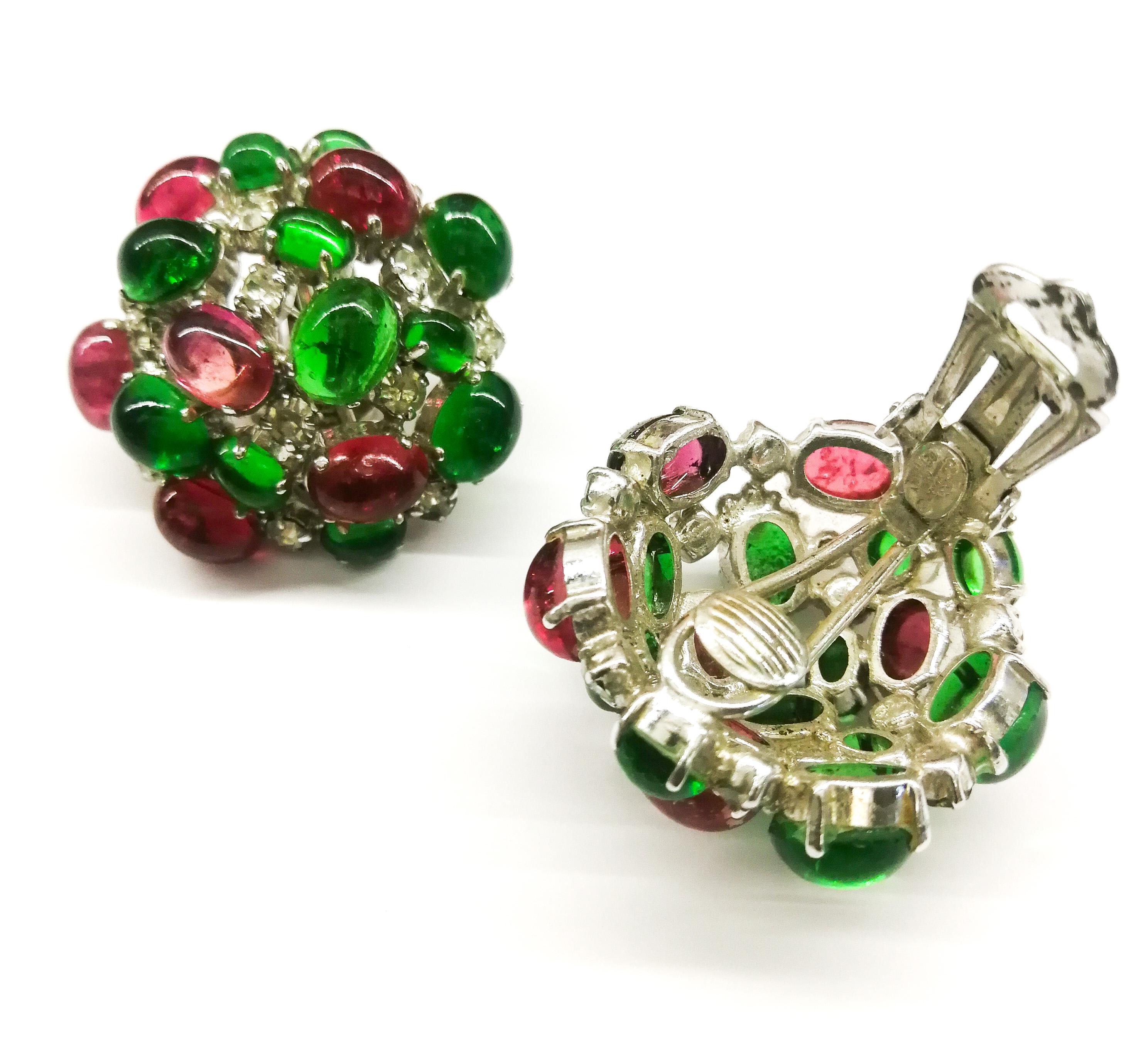 large cluster earrings