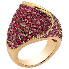 Goshwara Large Ruby Pave Ring