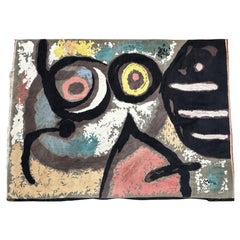Large Rug after 'Bird Woman' by Joan Miró, Hand knotted in Wool