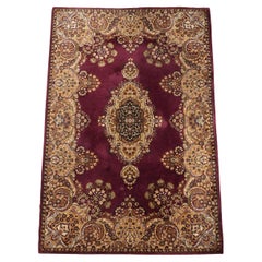Grand tapis avec de beaux motifs dans les tons rouge et jaune 295x200cm