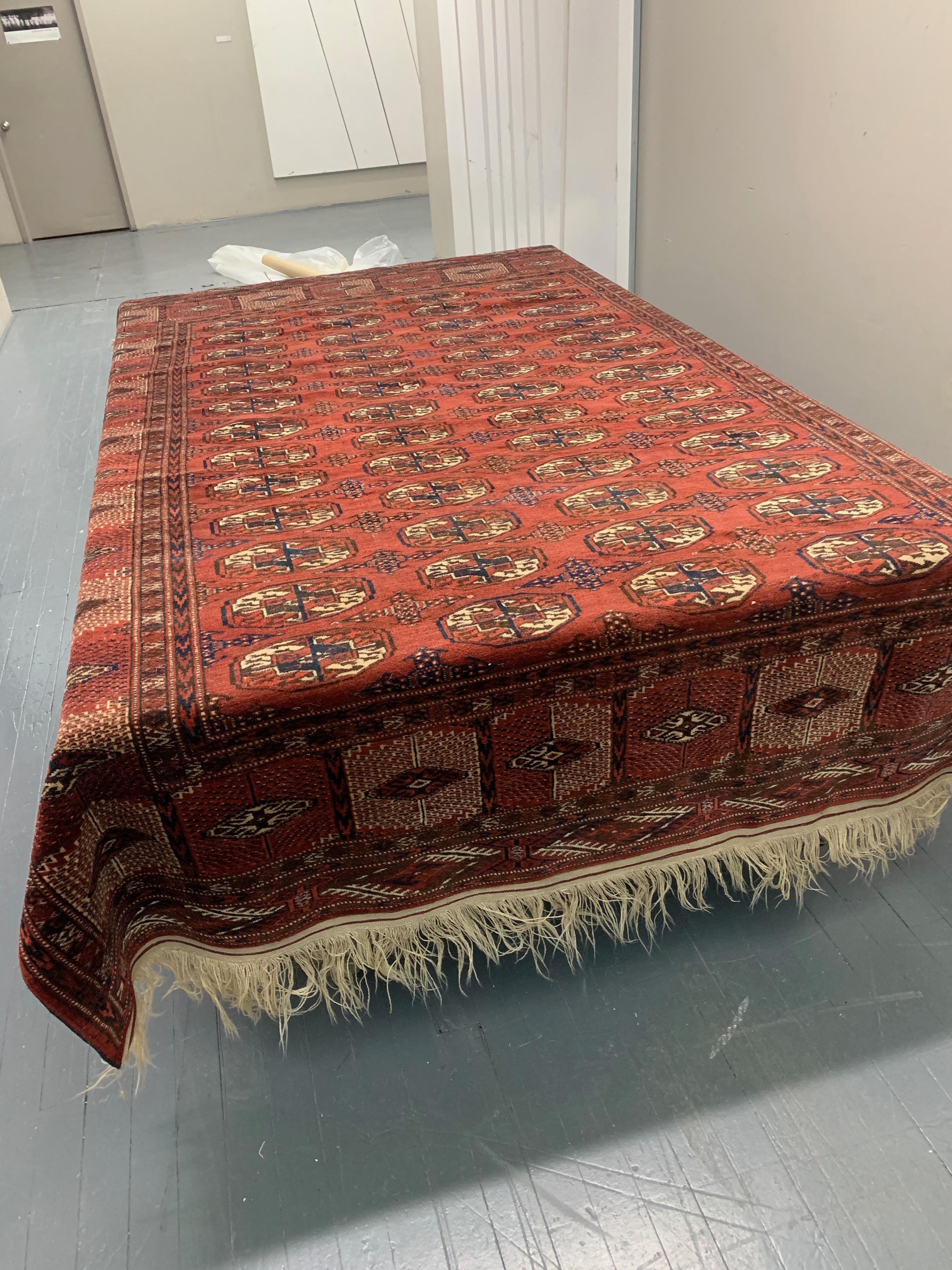 Russian Bokhara rug original 19th century size 82