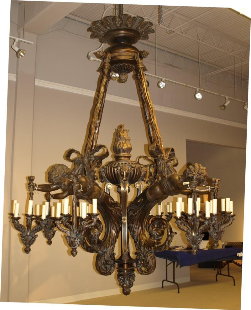 Large Russian Chandelier In Good Condition For Sale In Atlanta, GA