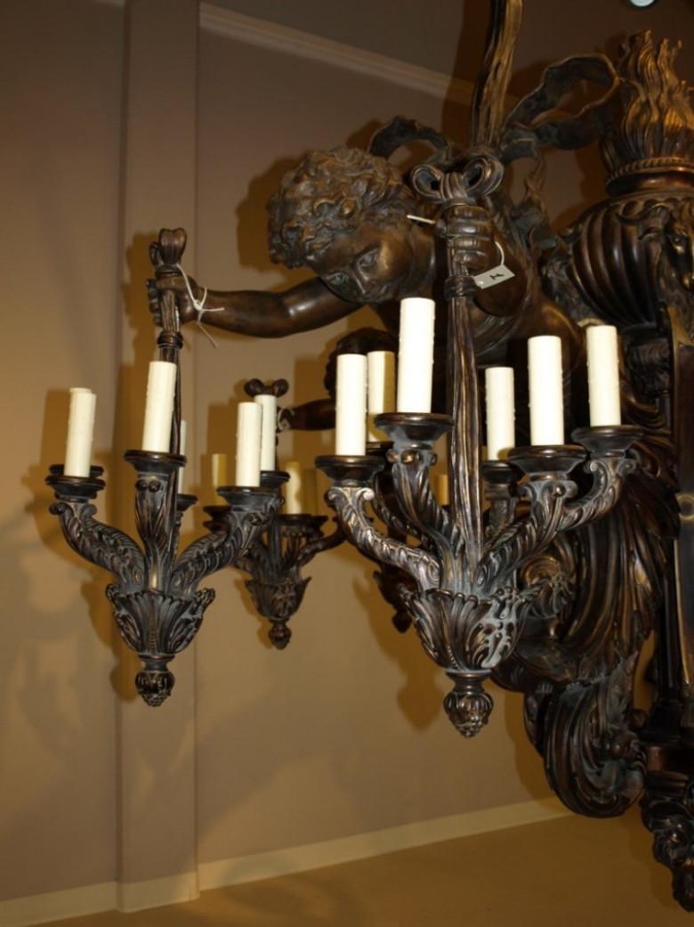 Bronze Large Russian Chandelier For Sale