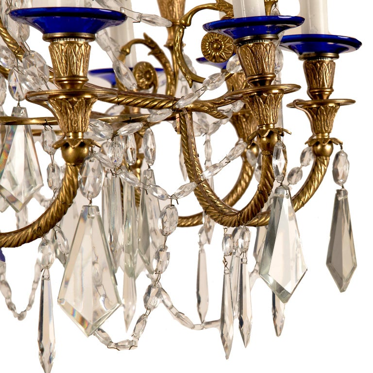 Early 20th Century Large Russian Neoclassical Style Bronze Chandelier, circa 1900