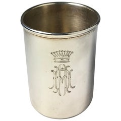 Antique Large Russian Imperial-era Silver Vodka Cup by Morozov, St. Petersburg, c. 1900