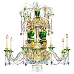 Large Russian Style Chandelier in the 18th Century Empire Neoclassical Manner