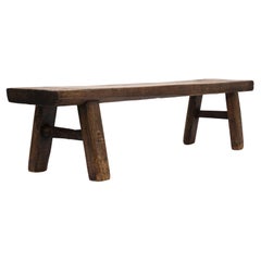 Large Rustic 17th-18th Century Chinese Pine Bench