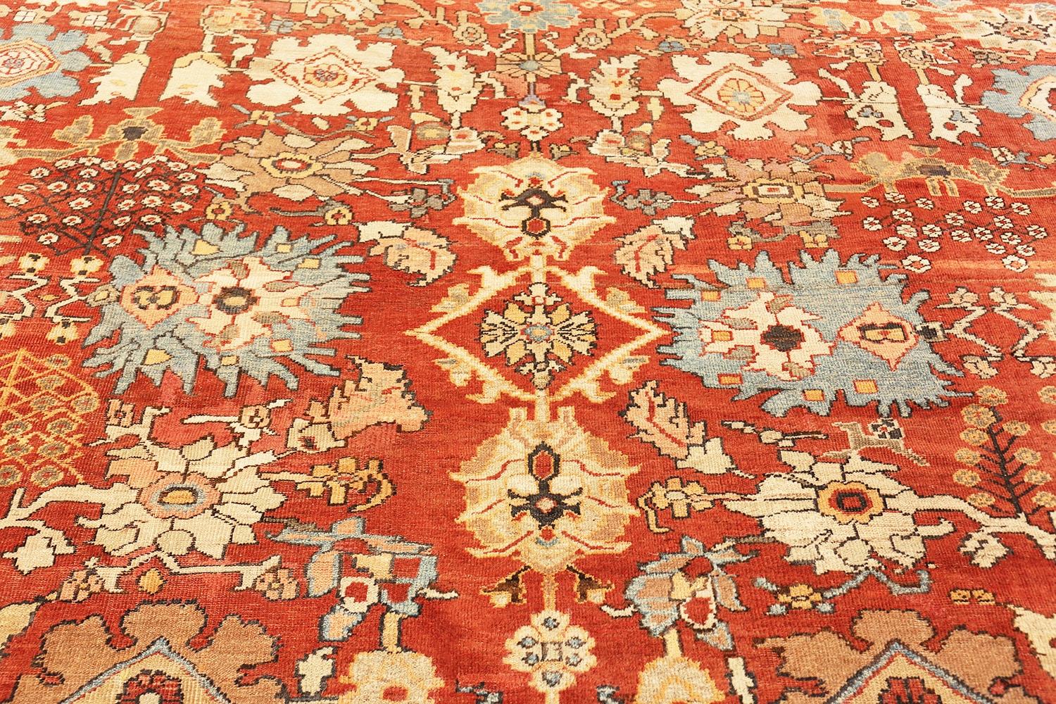 Hand-Knotted Antique Persian Sultanabad Rug. 14 ft 4 in x 19 ft 4 in For Sale