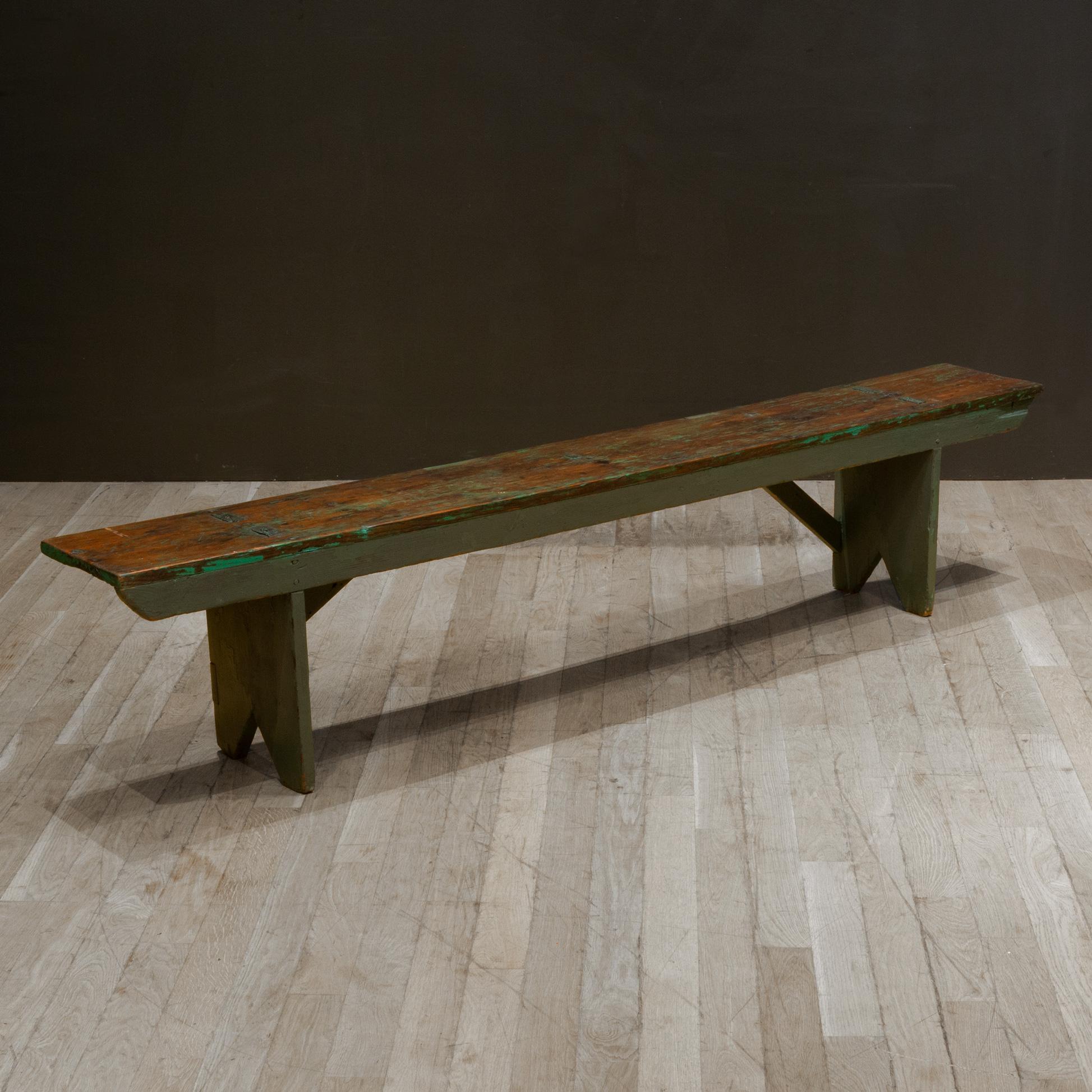 Contemporary Large Rustic Bench C.1940 For Sale