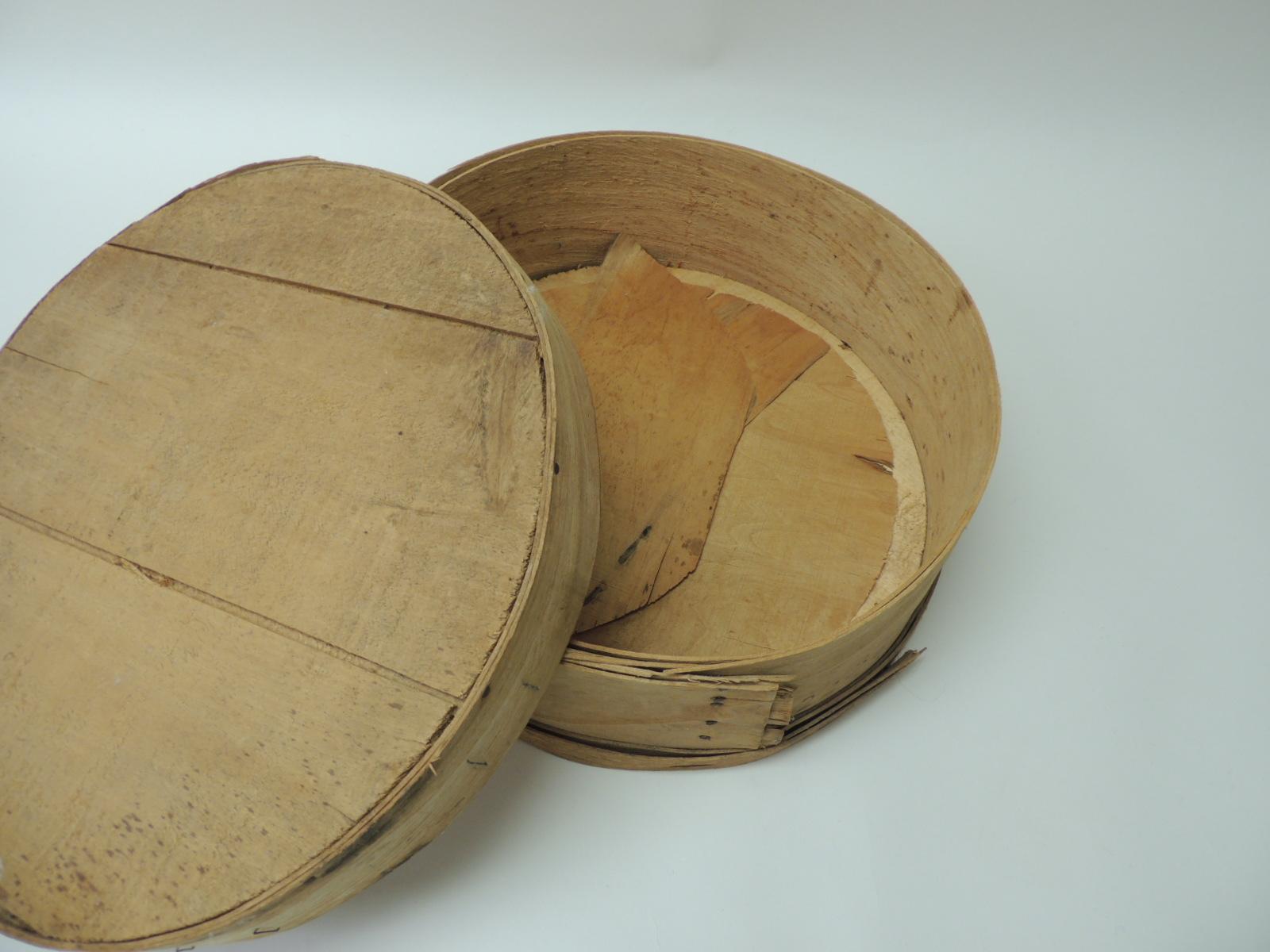 vintage wooden cheese boxes