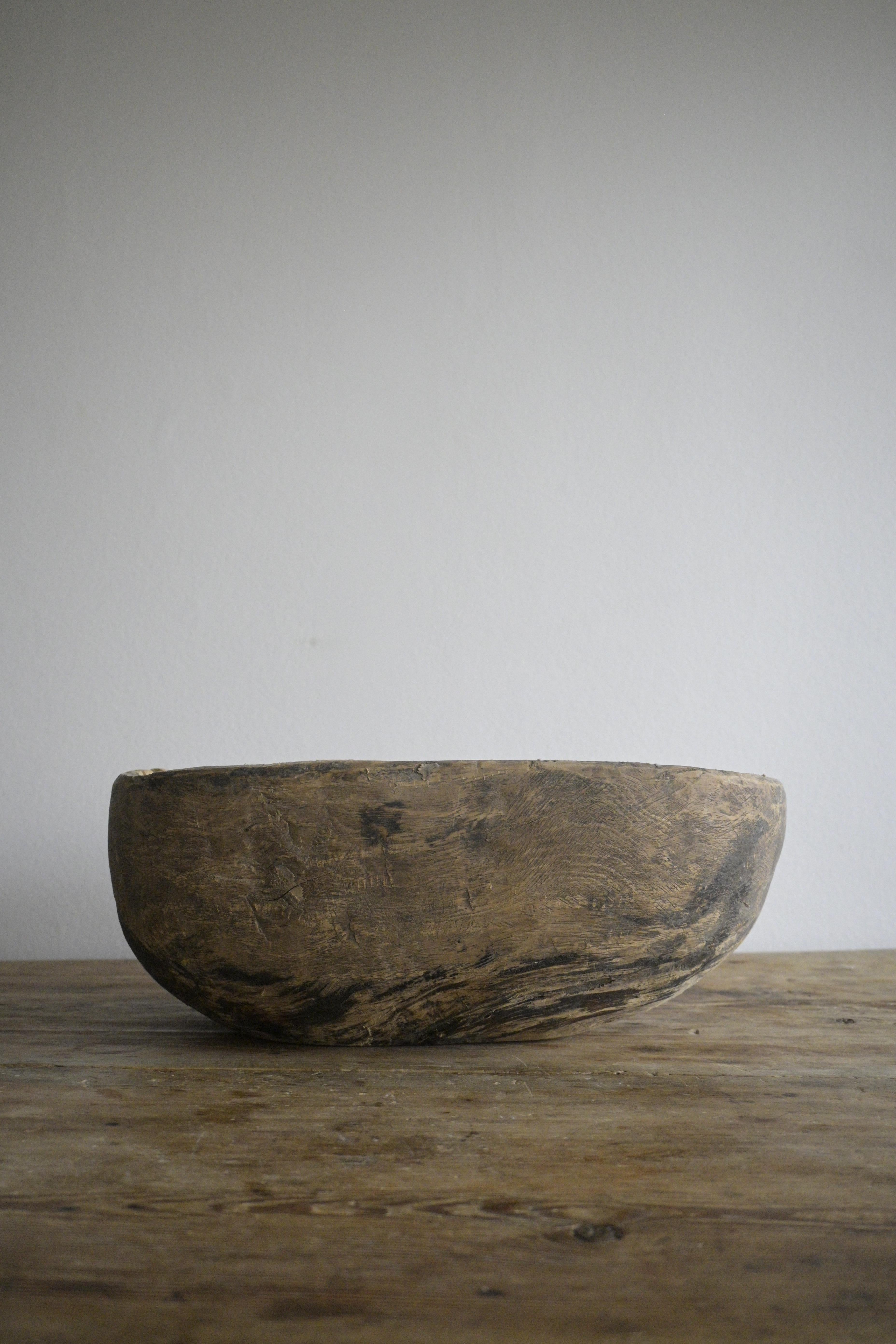 Large Rustic Birch Burl Bowl ca 1870 For Sale 3