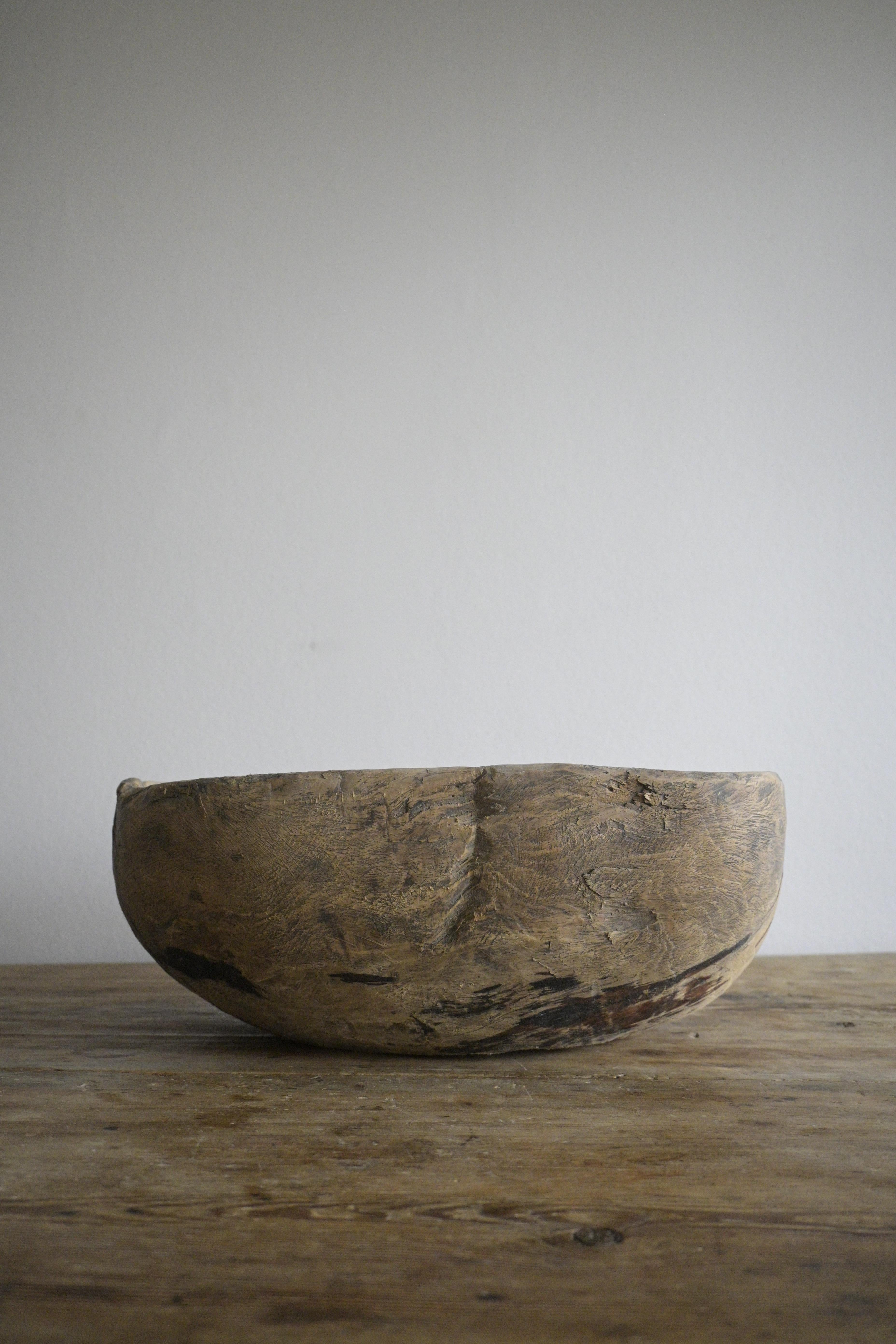 19th Century Large Rustic Birch Burl Bowl ca 1870 For Sale