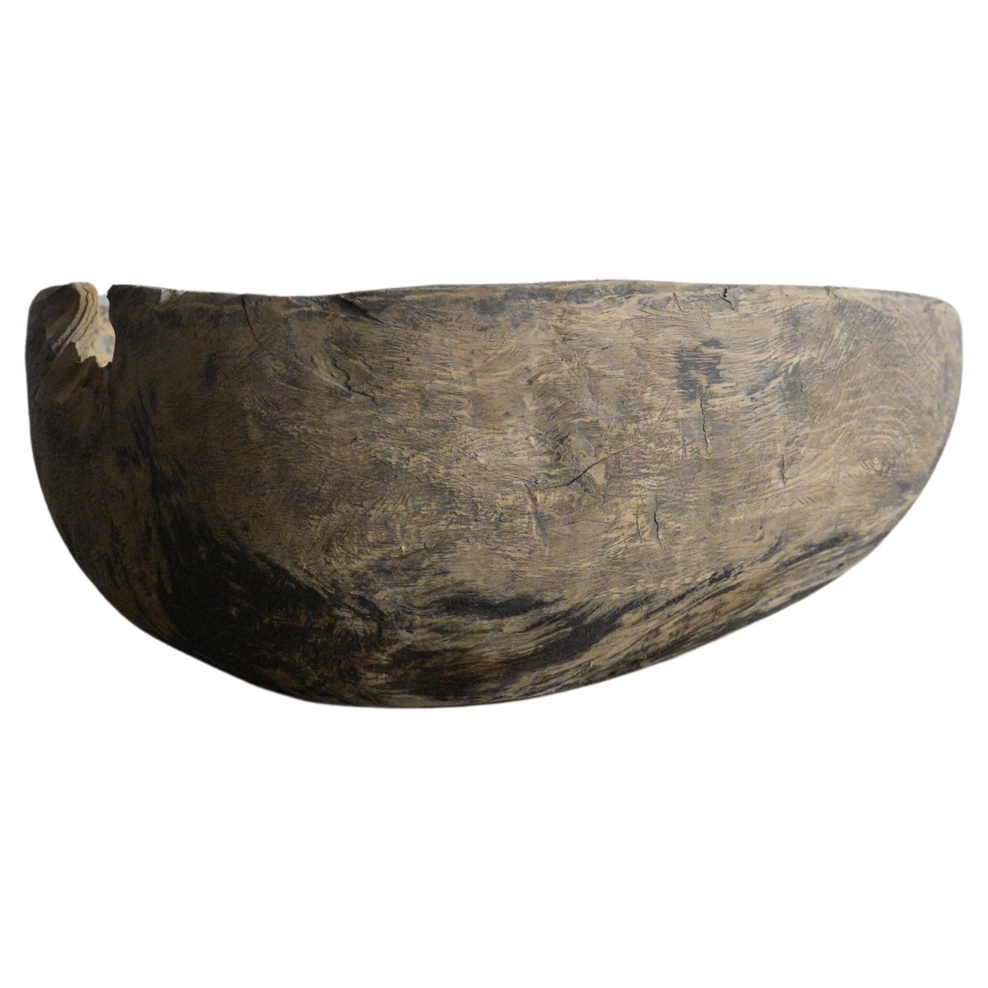 Large Rustic Birch Burl Bowl ca 1870