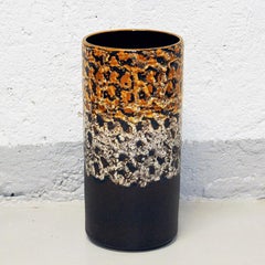 Large Rustic Ceramic vintage vase from West Germany 1970s