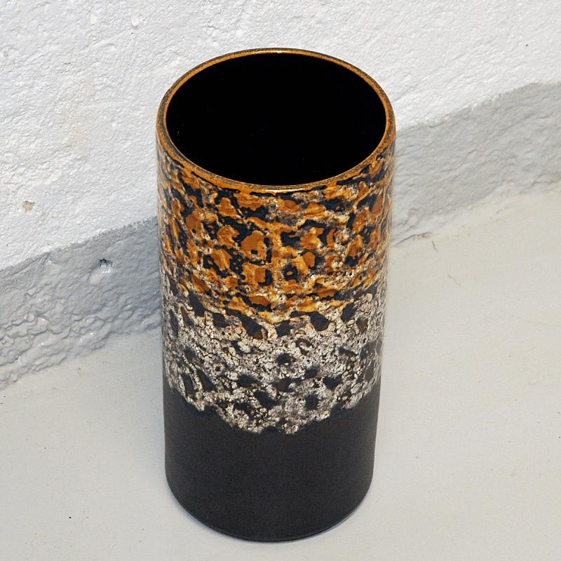 Late 20th Century Large Rustic Ceramic vintage vase from West Germany 1970s For Sale
