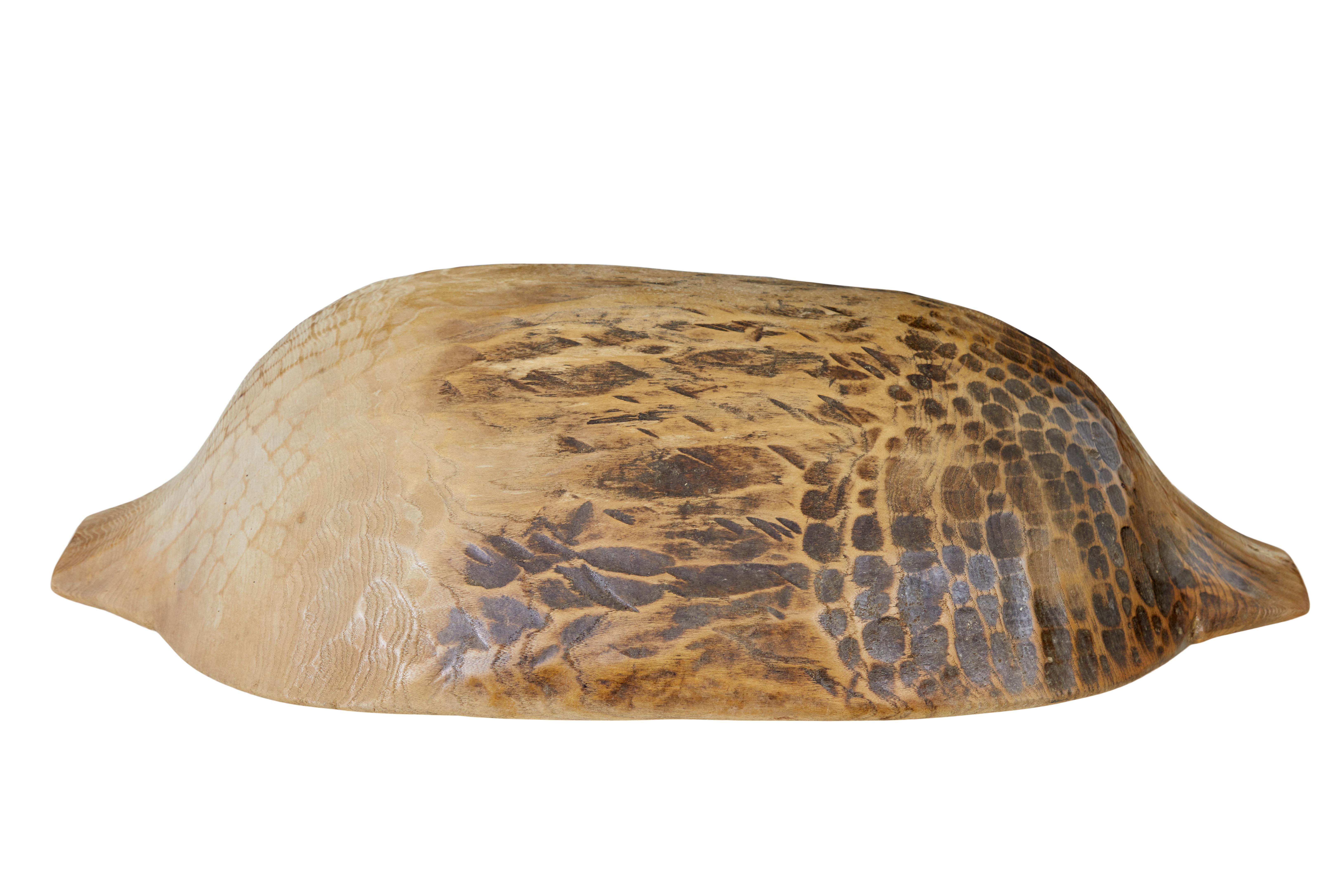 Hand-Carved Large Rustic Dugout Hand Carved Bowl For Sale