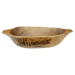 Large Rustic Dugout Hand Carved Bowl