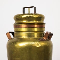 Large Rustic Farmhouse French Brass 'Canne à Lait' - Milk Jug