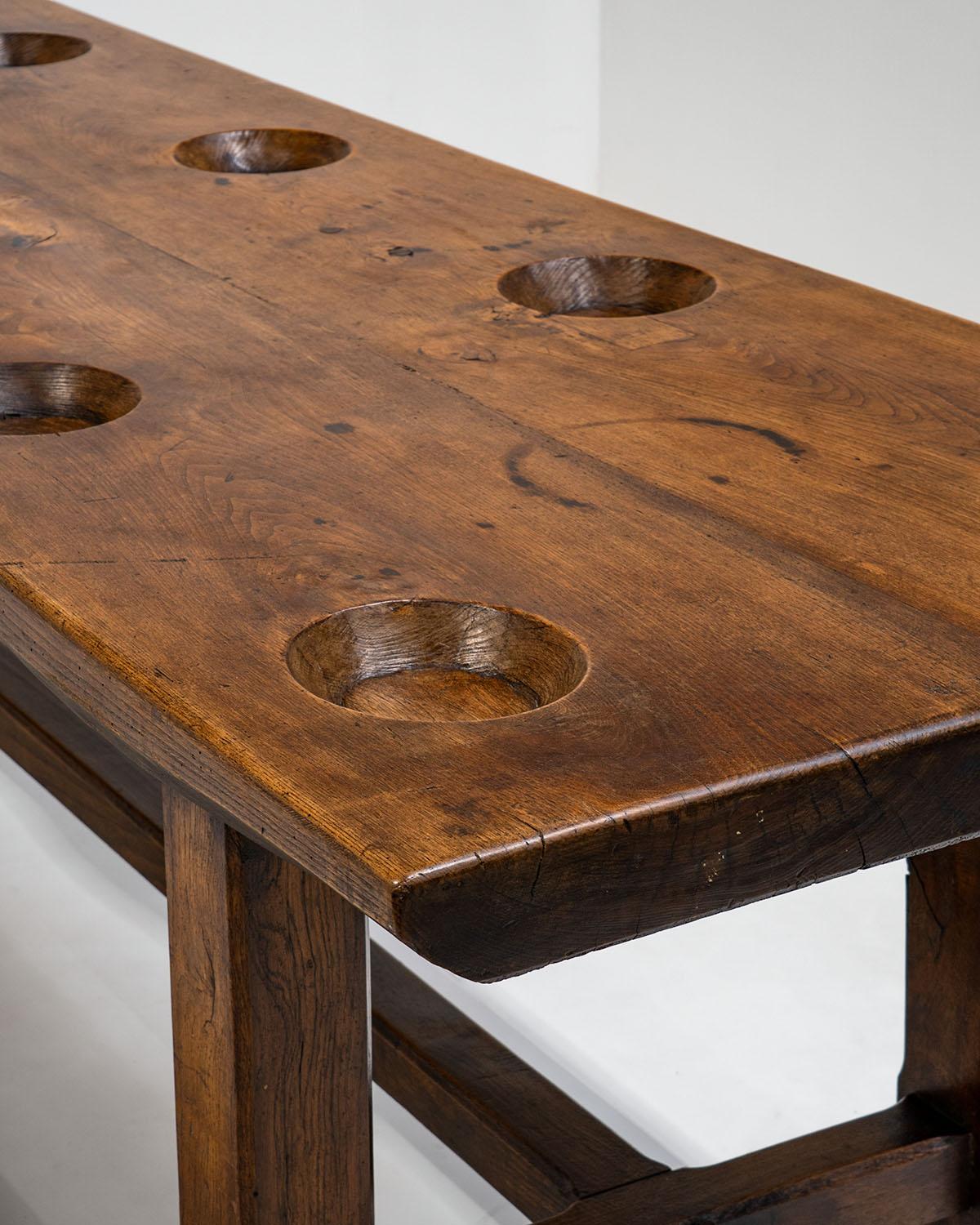 Wood Large Rustic French Farmhouse Dining Table, France, early 20th Century