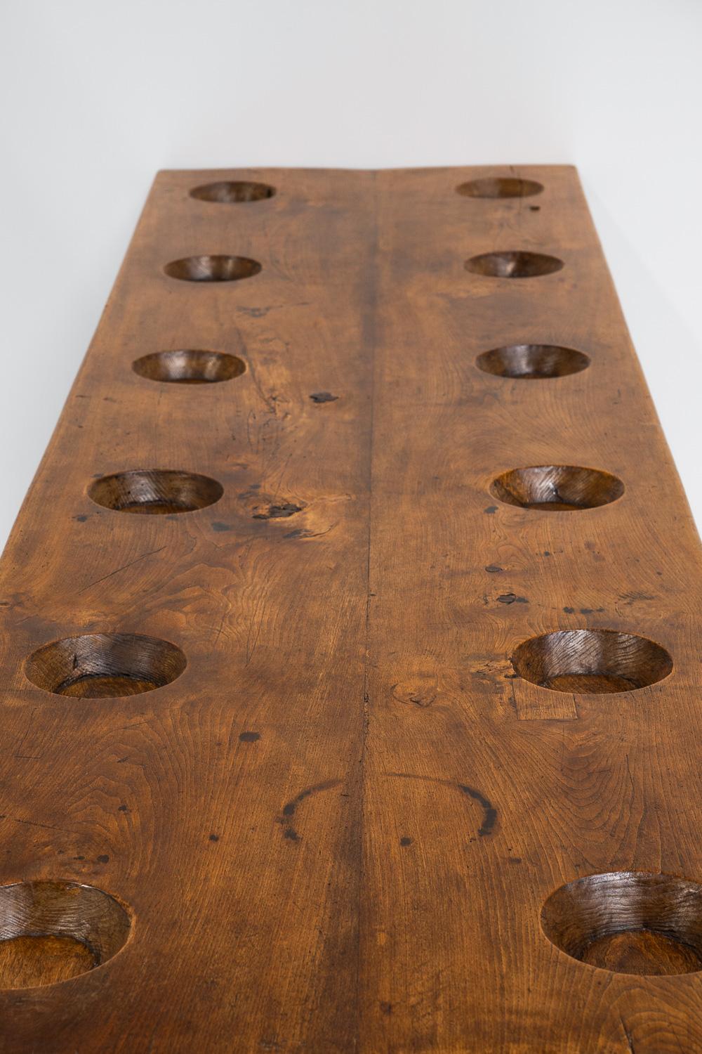 Large Rustic French Farmhouse Dining Table, France, early 20th Century 4