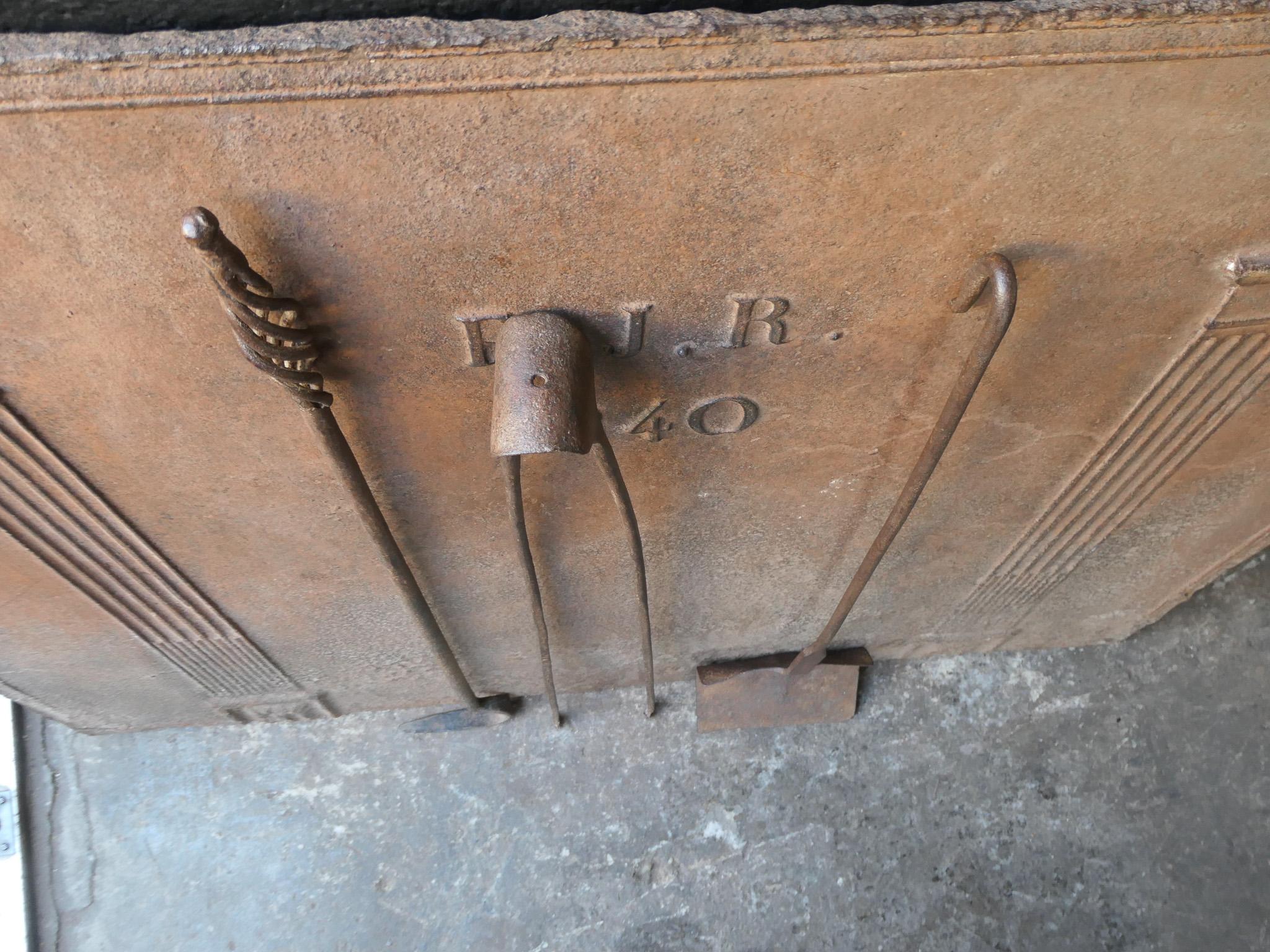 Large Rustic French Fireplace Tools, 17th-18th Century For Sale 10