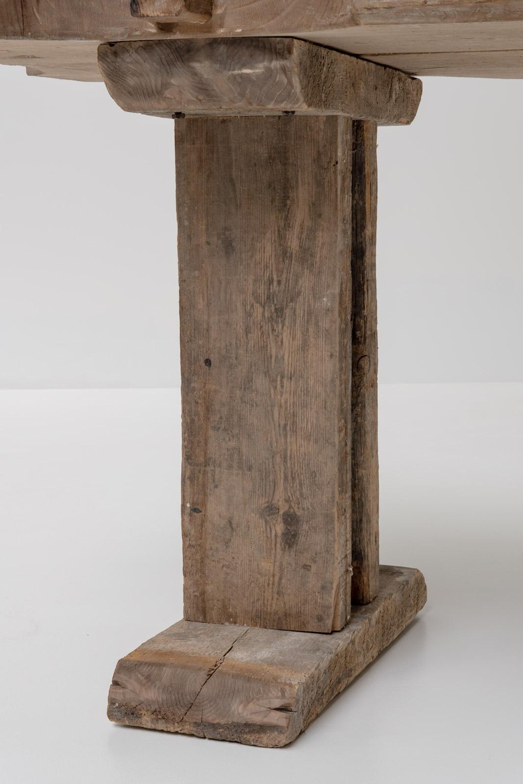 Gran mesa de comedor rústica de joyero francés, Francia, principios del siglo XX en venta 4