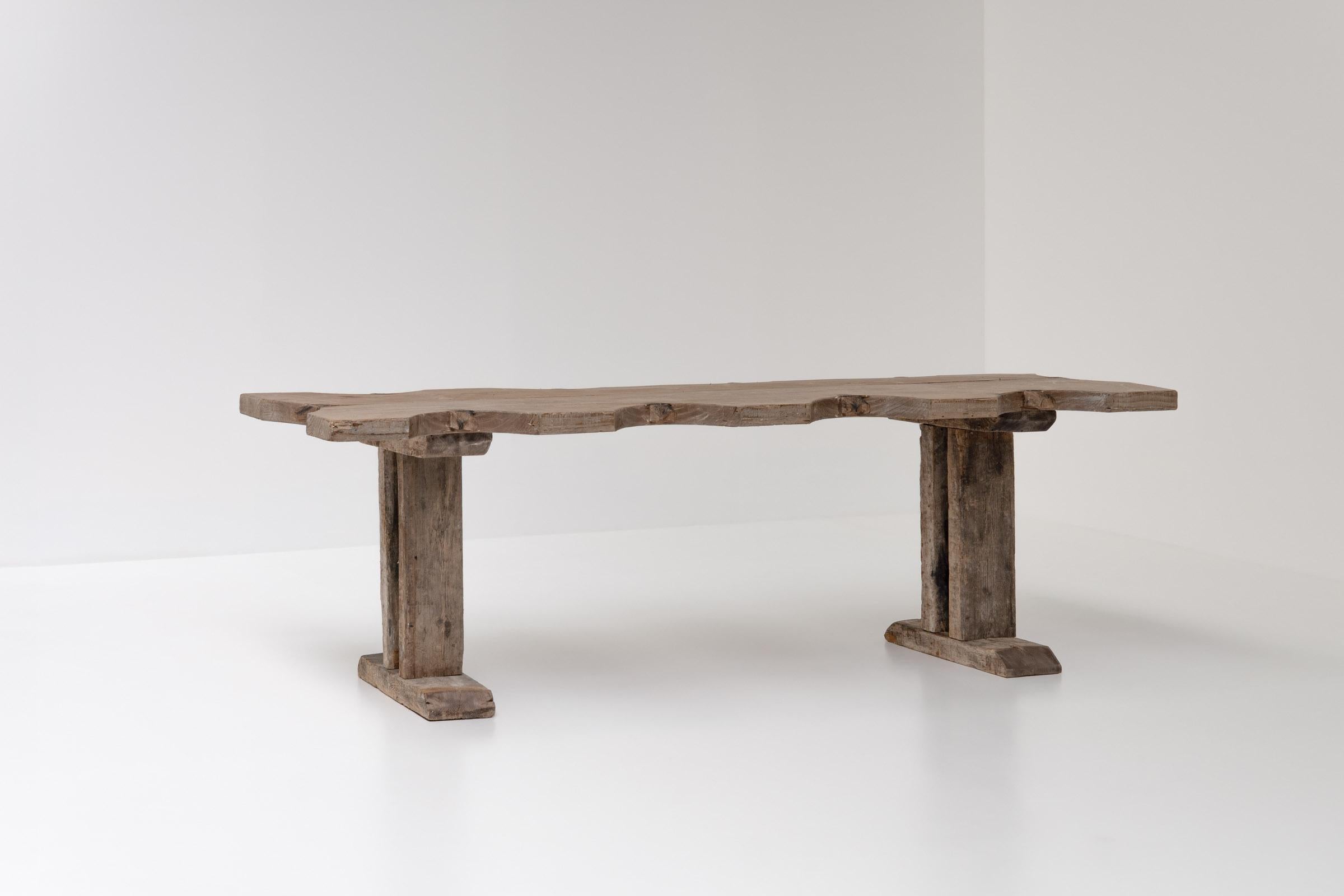 Gran mesa de comedor rústica de joyero francés, Francia, principios del siglo XX en venta 7