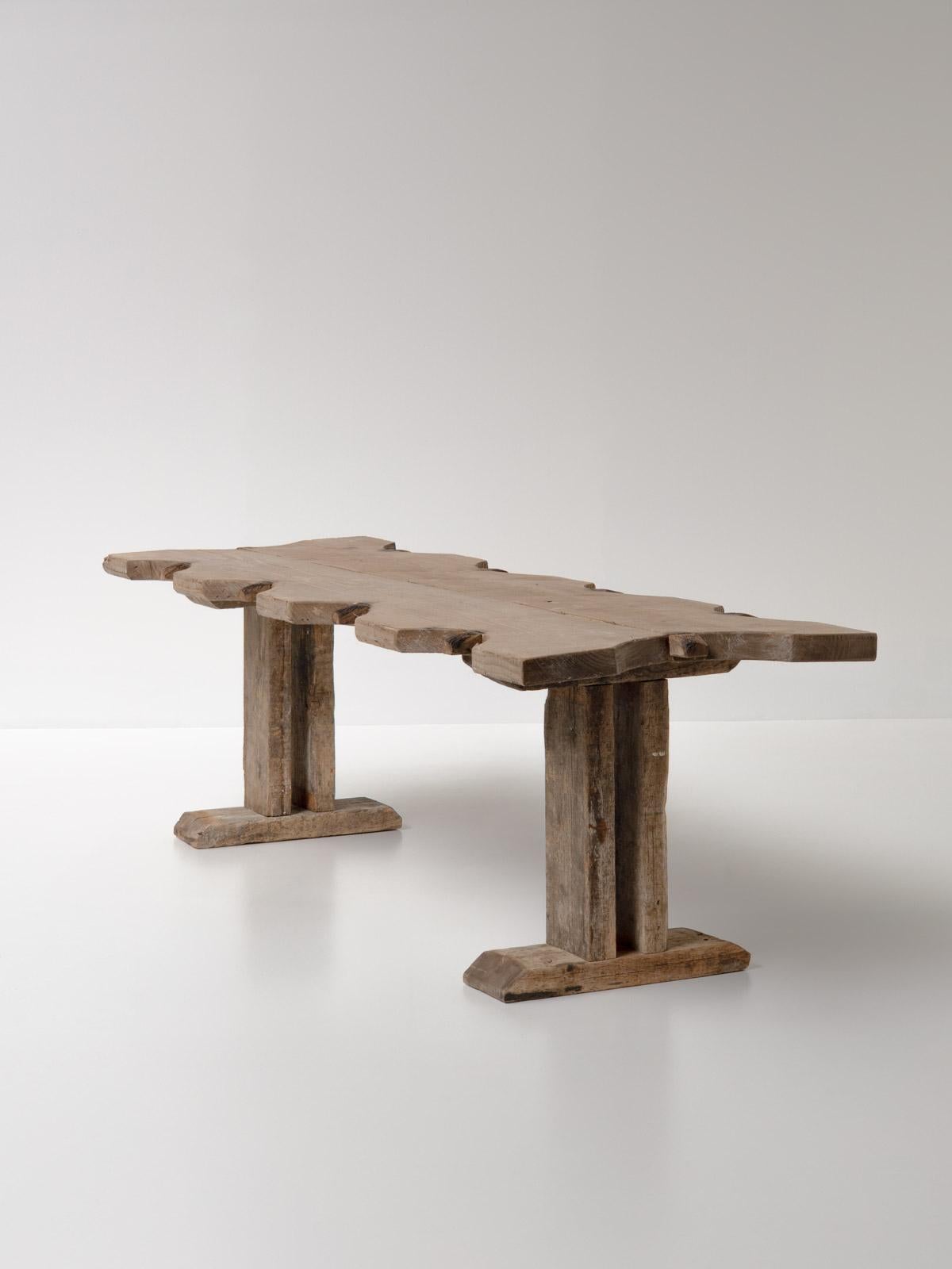 Gran mesa de comedor rústica de joyero francés, Francia, principios del siglo XX Madera en venta