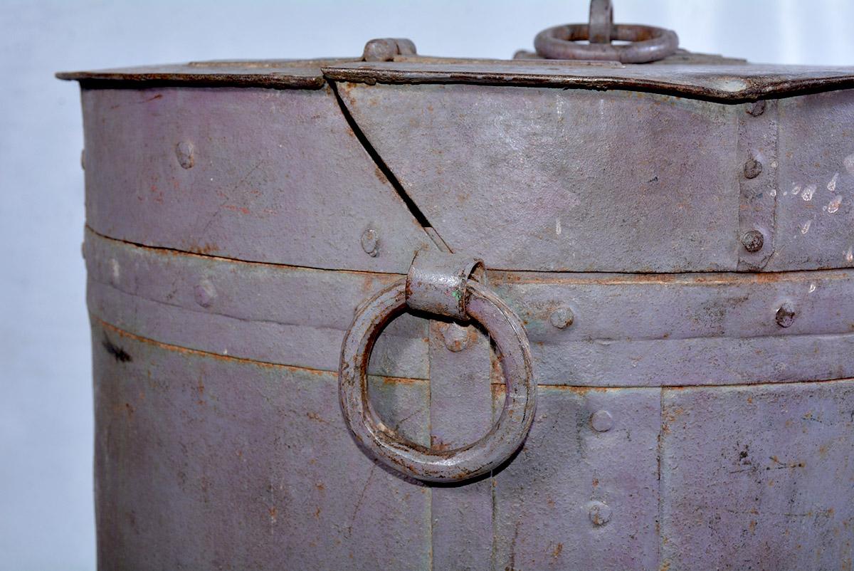 Industrial Large Rustic Grain Container