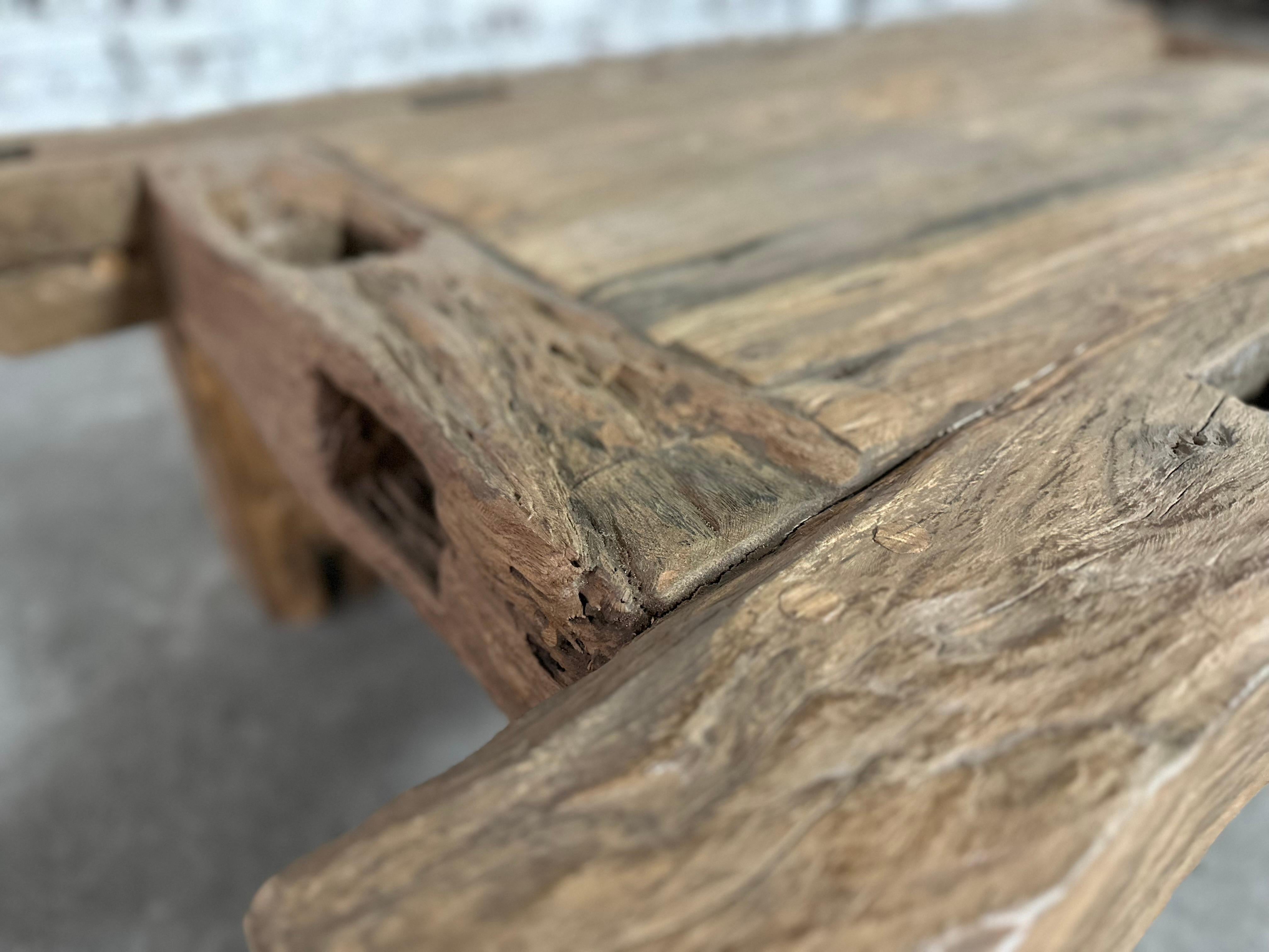 large rustic coffee table
