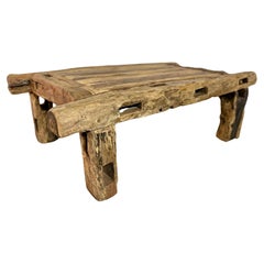 Large Rustic Indonesian Reclaimed Teak Coffee Table