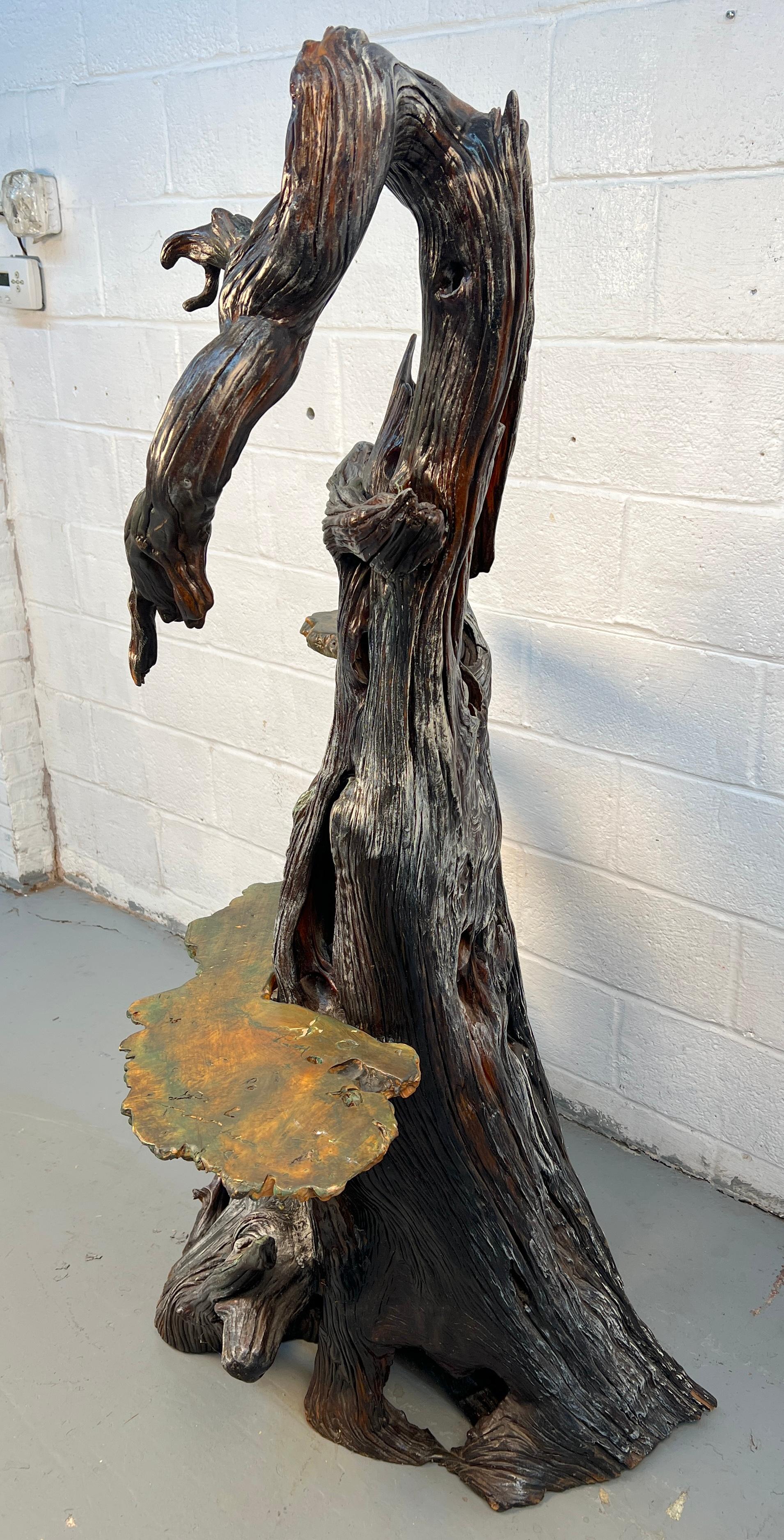 Large Rustic Live Edge Plant Stand For Sale 2