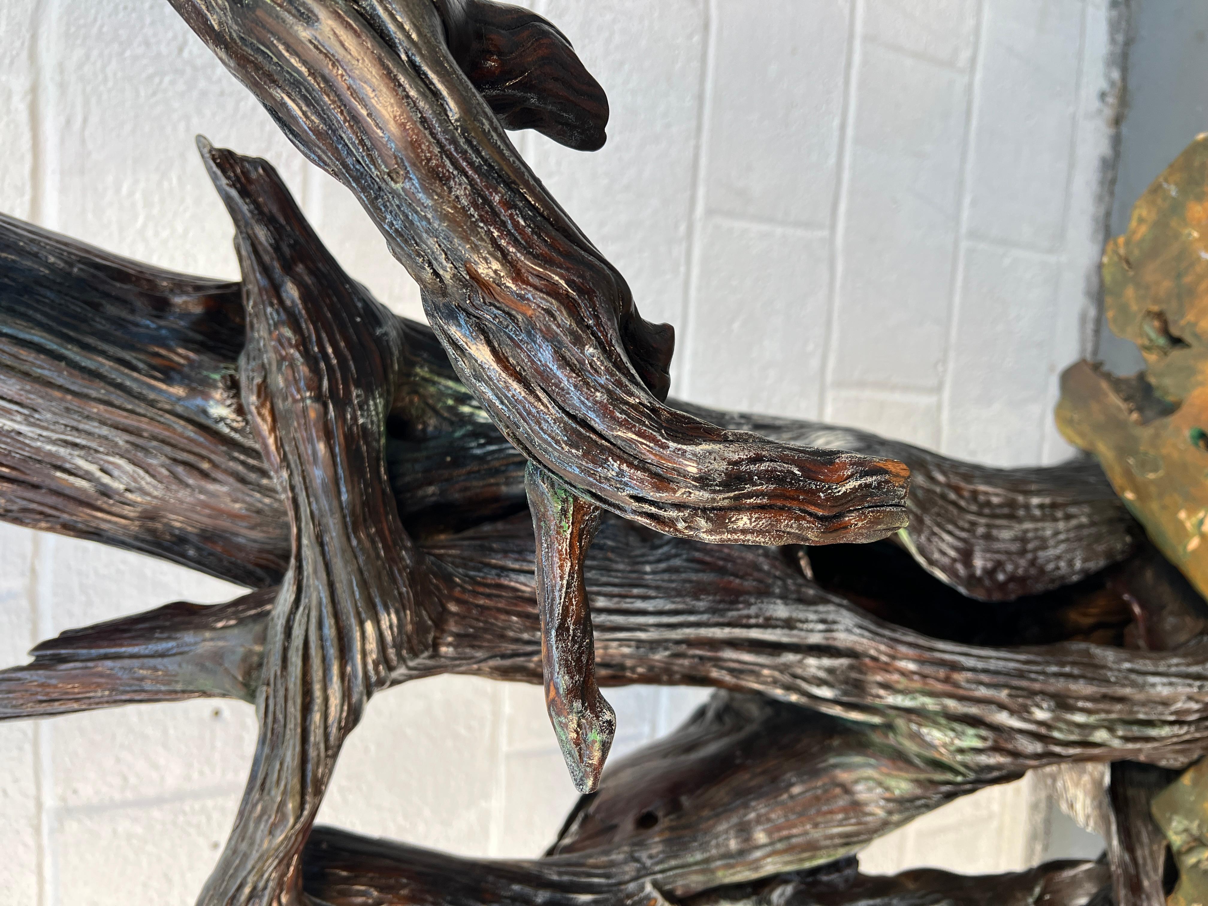 Large Rustic Live Edge Plant Stand For Sale 4