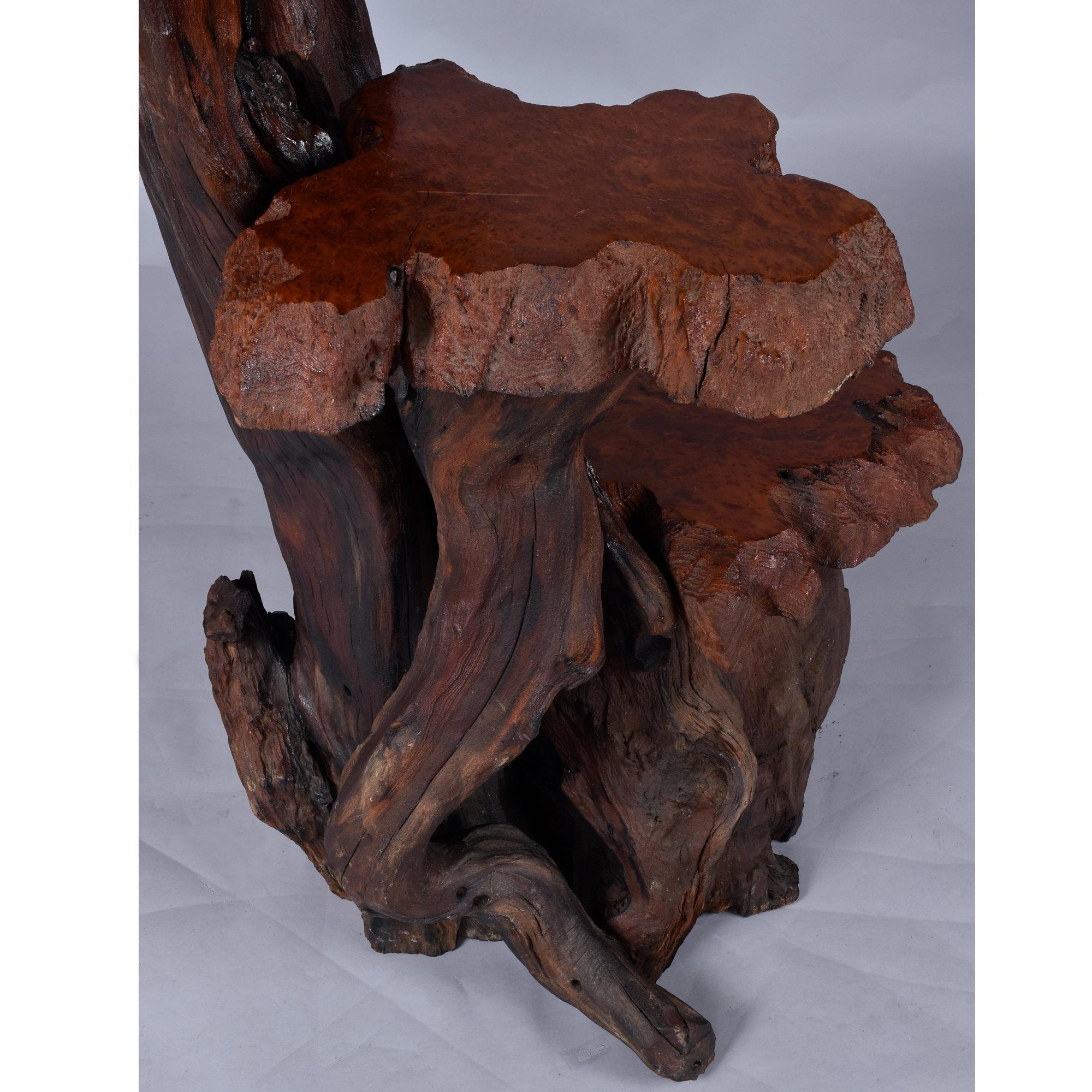 Large Rustic Live Edge Tree Trunk Plant Stand or Art Pedestal For Sale 8