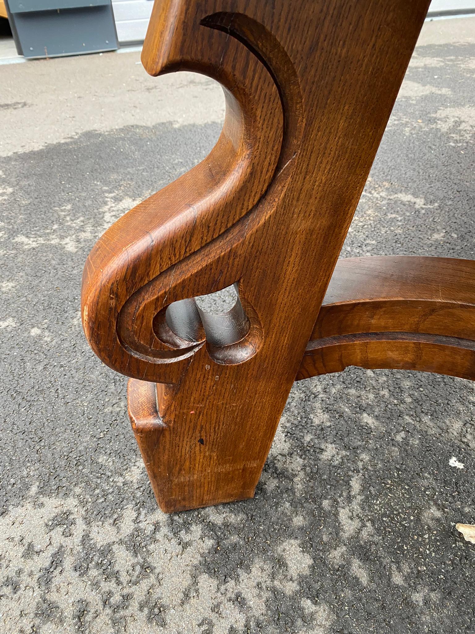 Large Rustic Neo Table in Oak, circa 1950/1960 For Sale 4