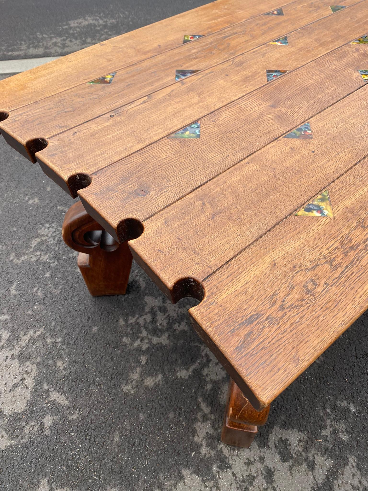 Large Rustic Neo Table in Oak, circa 1950/1960 For Sale 7