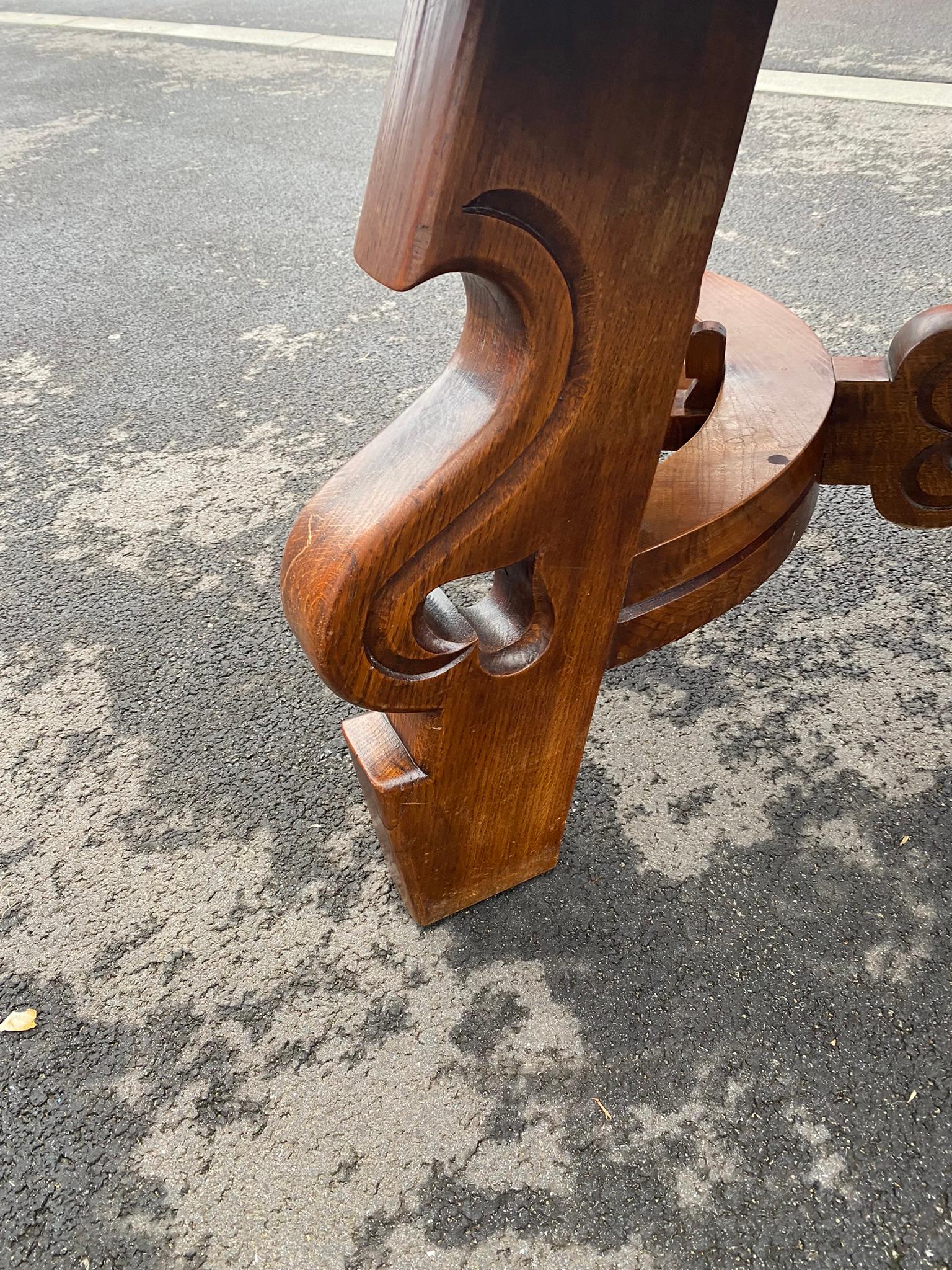 Mid-20th Century Large Rustic Neo Table in Oak, circa 1950/1960 For Sale