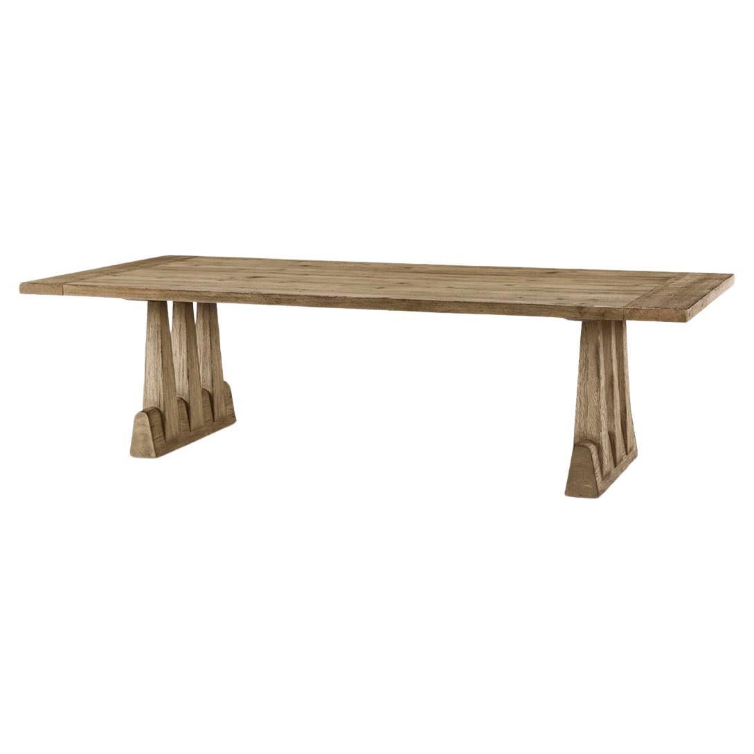 Large Rustic Oak Dining Table