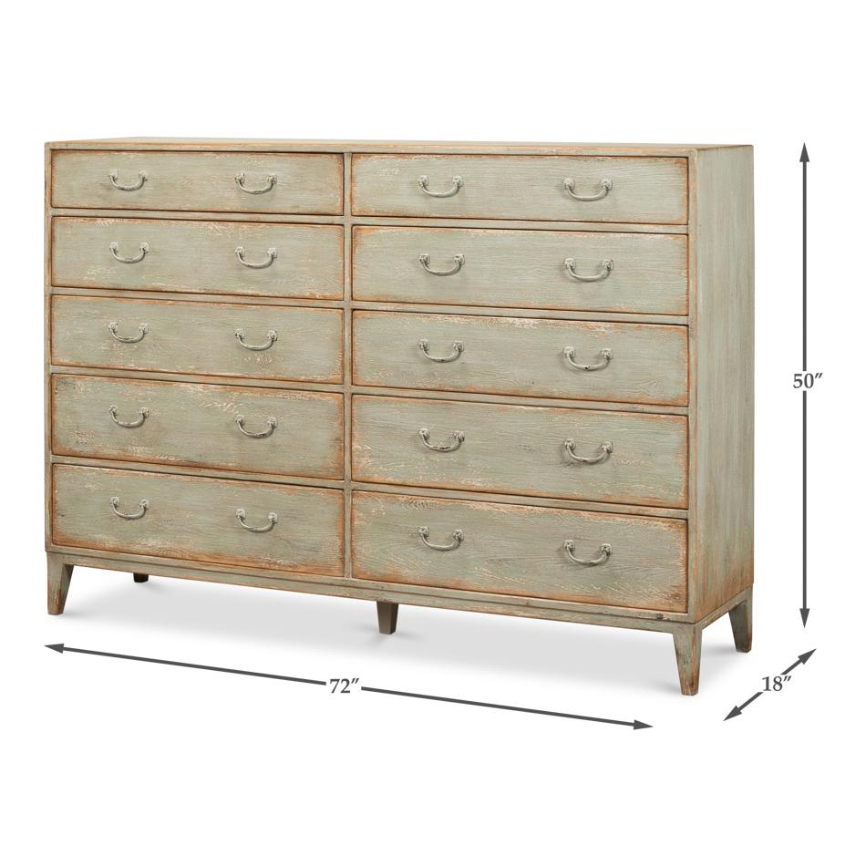 Large Rustic Painted Dresser For Sale 3
