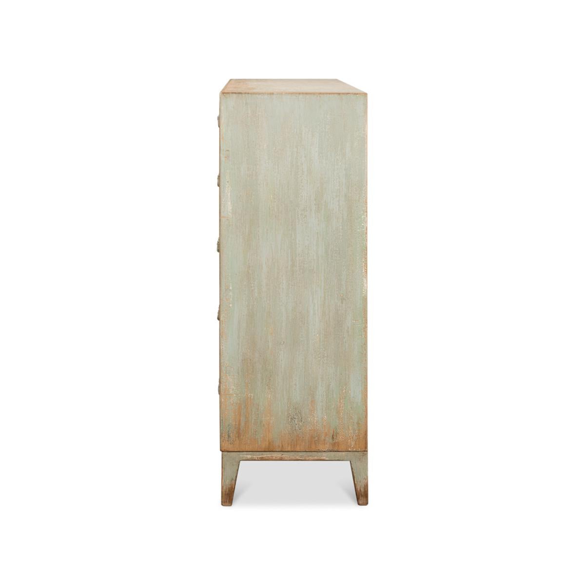 Contemporary Large Rustic Painted Dresser For Sale