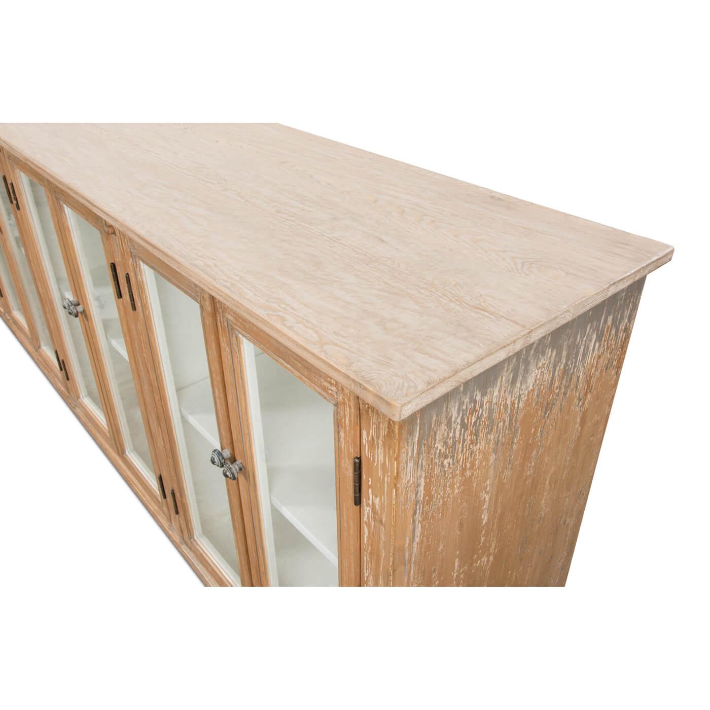 Large Rustic Pine Credenza For Sale at 1stDibs