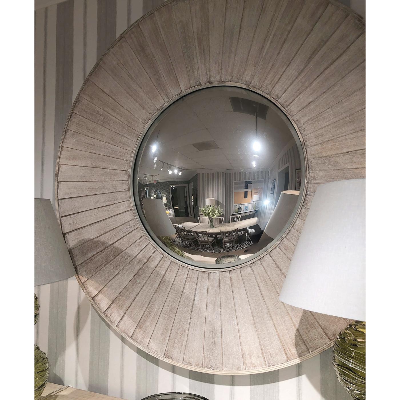 Large Rustic Round Mirror In New Condition For Sale In Westwood, NJ