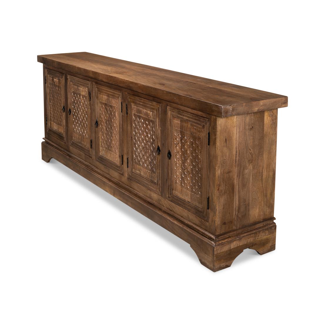 Large Rustic Sideboard Buffet For Sale 4