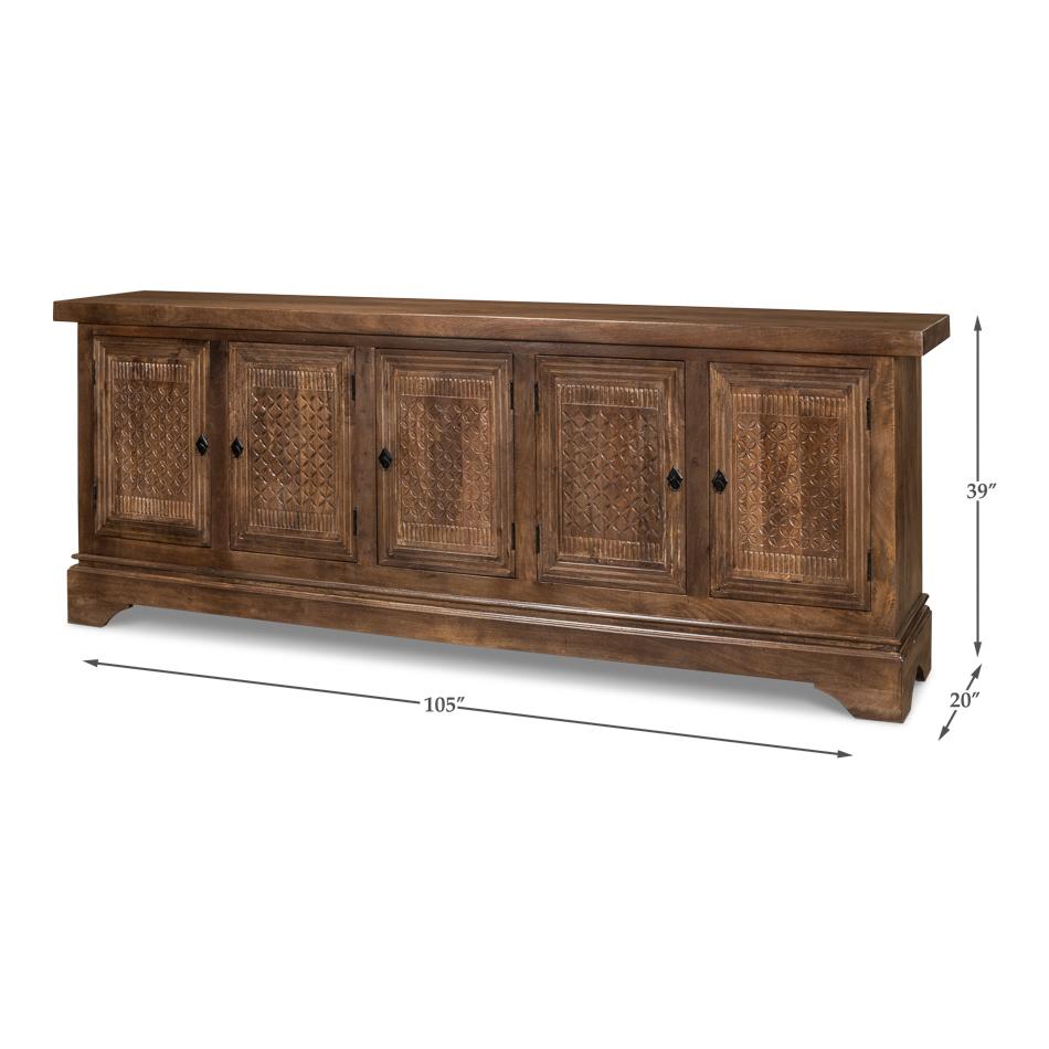 Large Rustic Sideboard Buffet For Sale 6