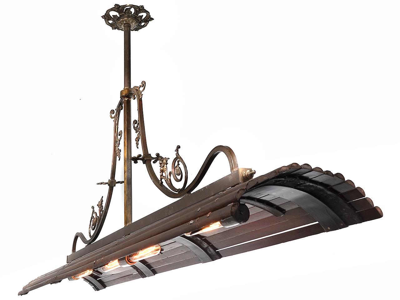 Industrial Large Rustic Tambour Lamp For Sale