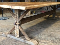 Large Rustic Trestle Table