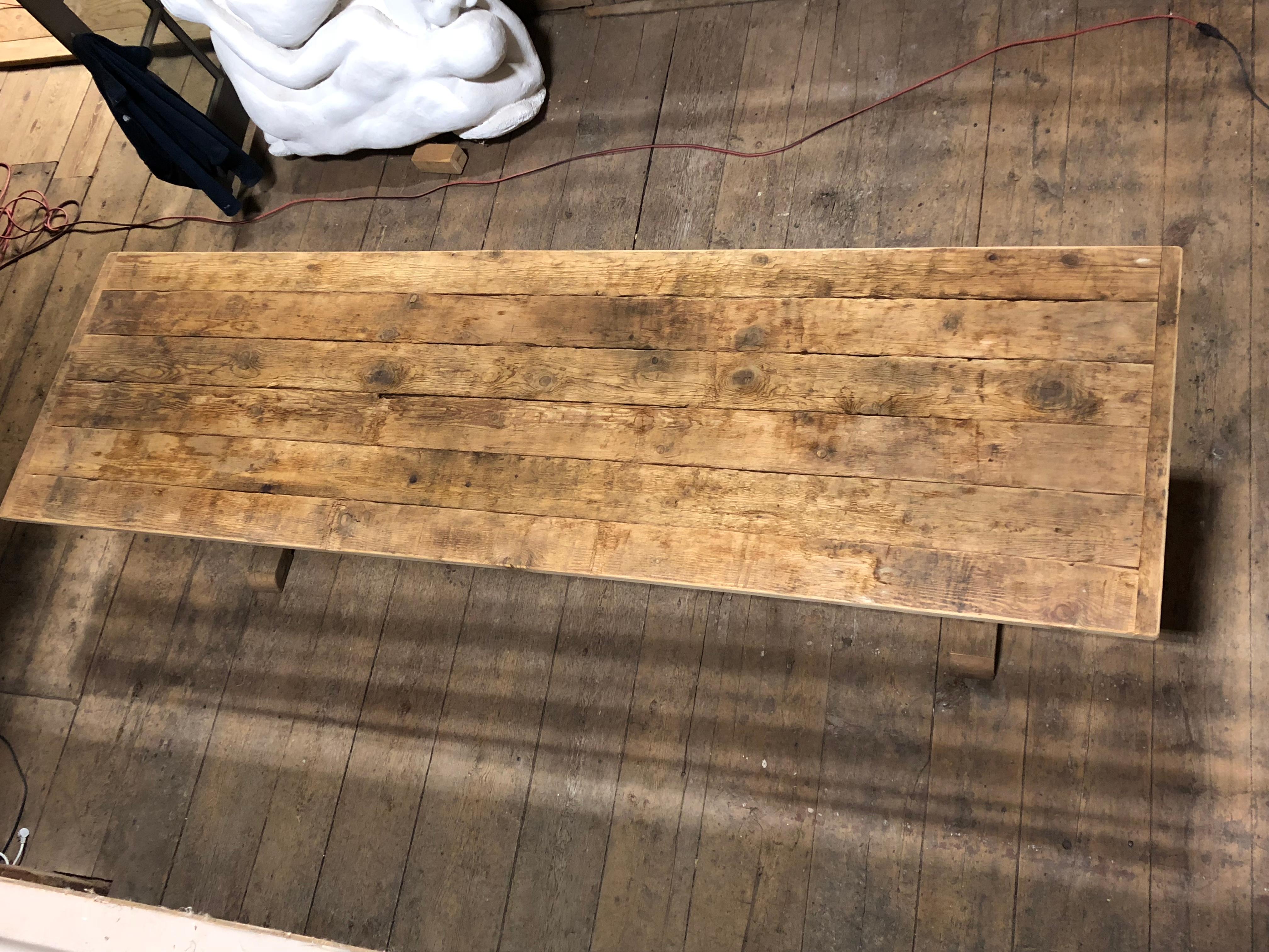 Large Rustic Trestle Table 3