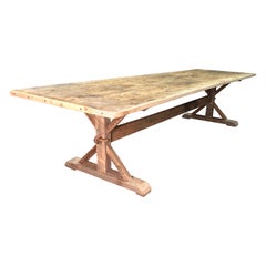 Large Rustic Trestle Table
