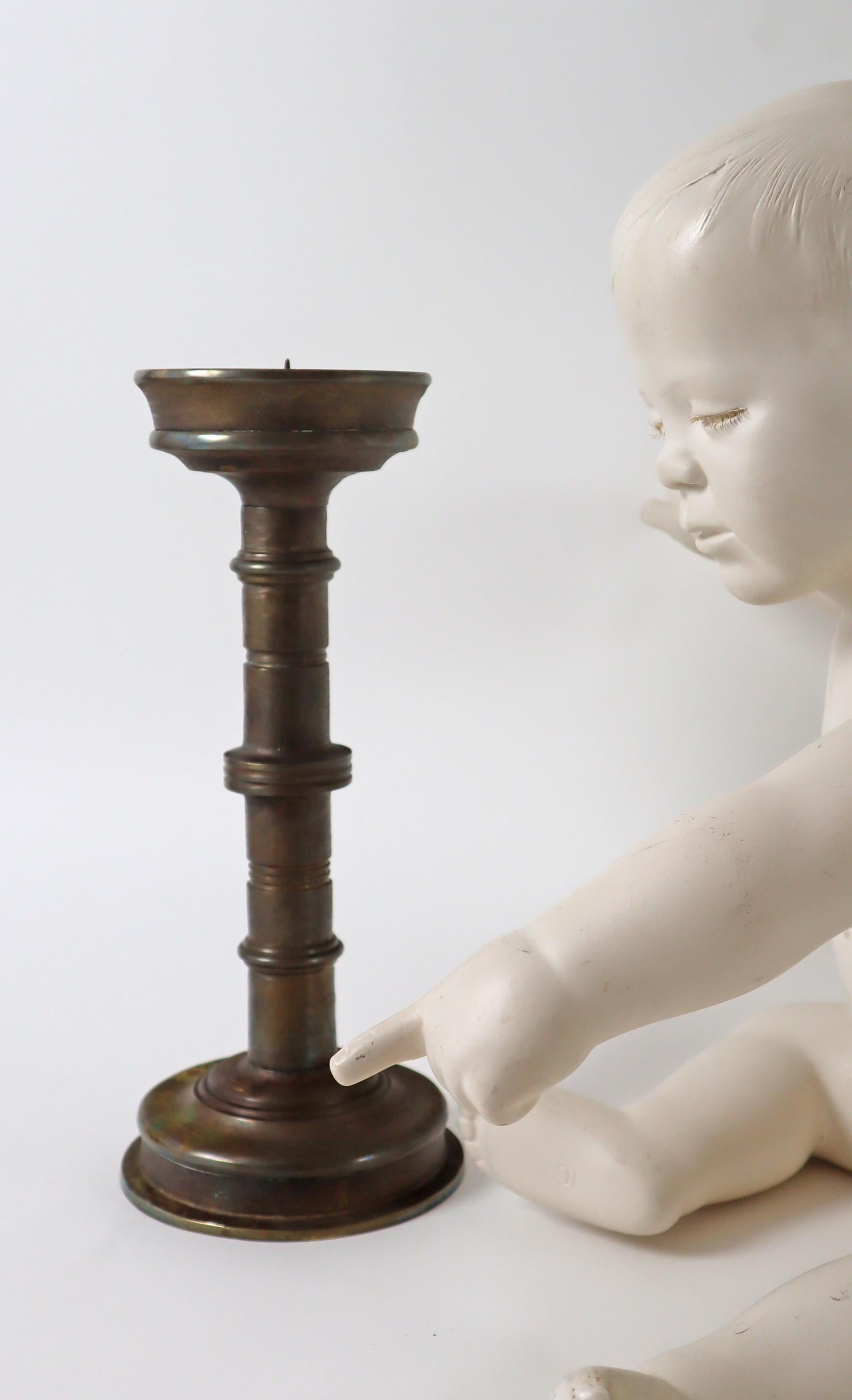 Bronzo Grande portacandele sacro in bronzo art déco, Germania, 1930 circa in vendita